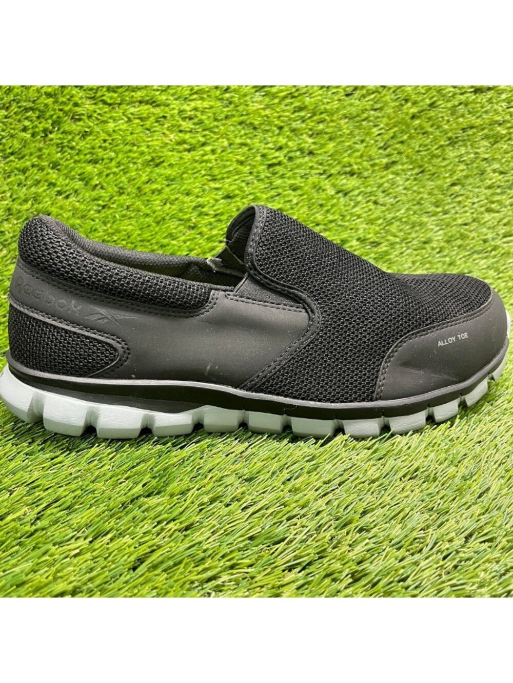 Reebok Sublite Cushion Mens Size 11E Black Gray Alloy Toe Safety Work Shoes